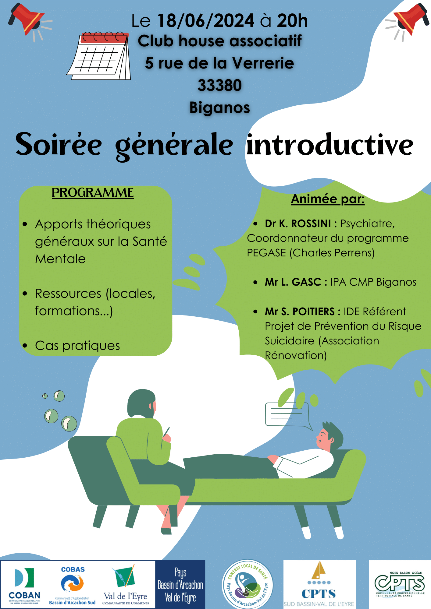 Santé mentale, soirée générale introductive :