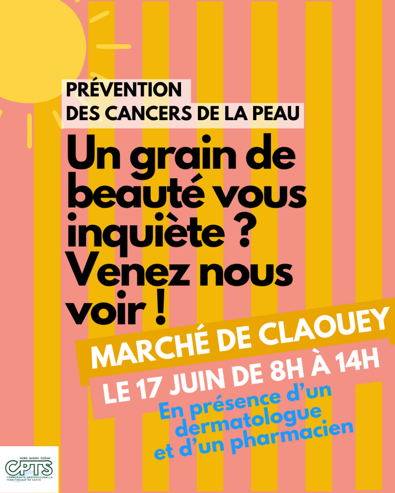 Prévention des cancers de la peau : la CPTS vous donne rendez-vous au marché de Claouey le 17 juin