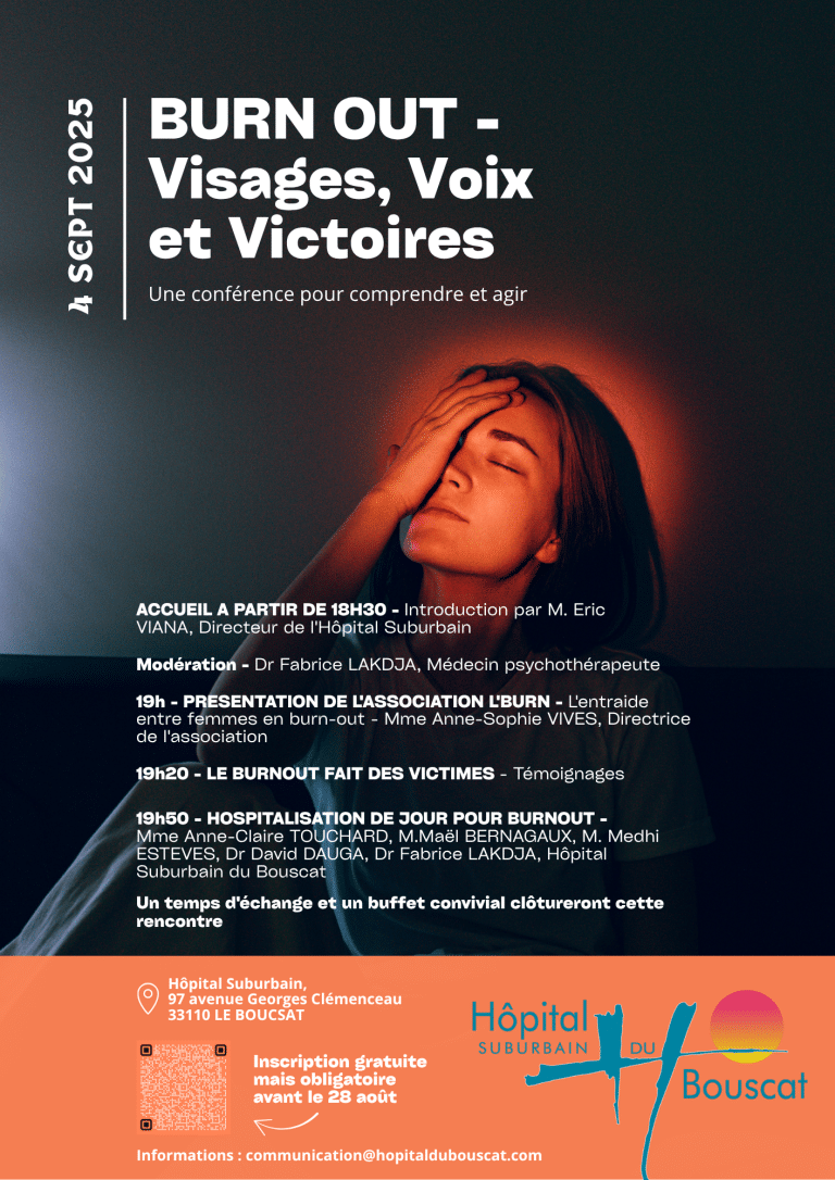 Invitation Professionnelle : Conférence « Burn Out – Visages, Voix et Victoires » le 4 septembre 2025